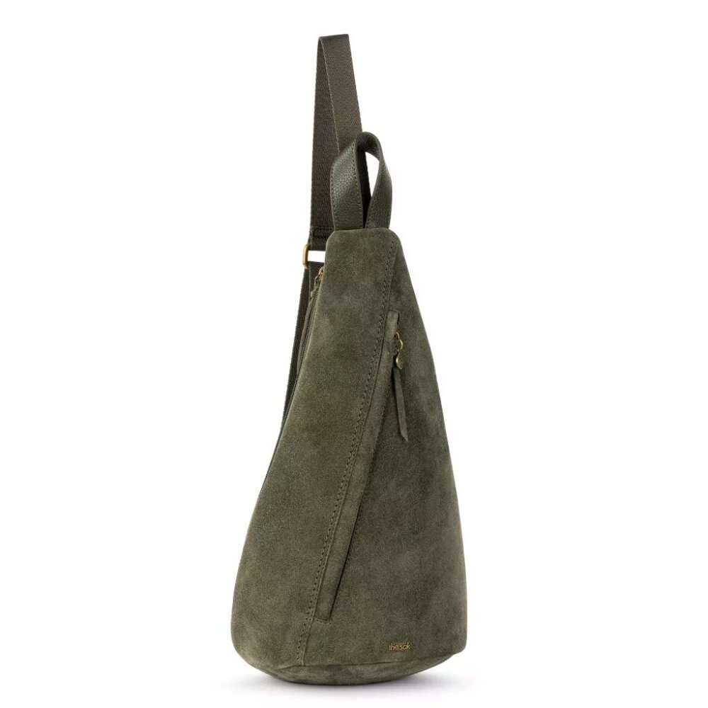 The Sak Geo Sling Backpack Green Moss Crossbody Bag